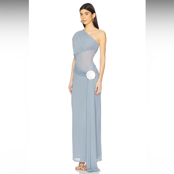 Lovers & Friends Lea Gown Sea Blue Sz M - Picture 3 of 6